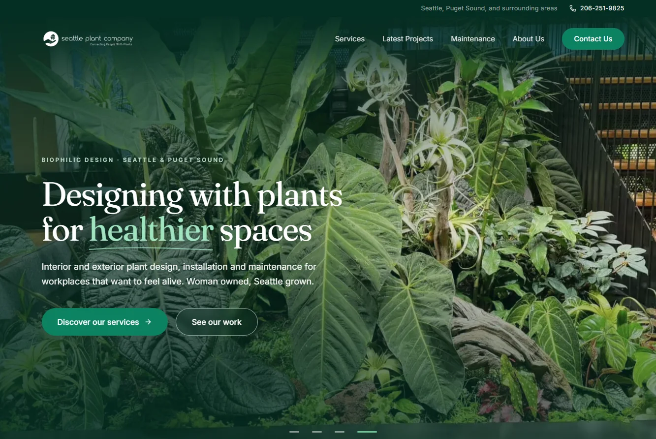 Seattle Plant Company — Business Websites project by Divelpar